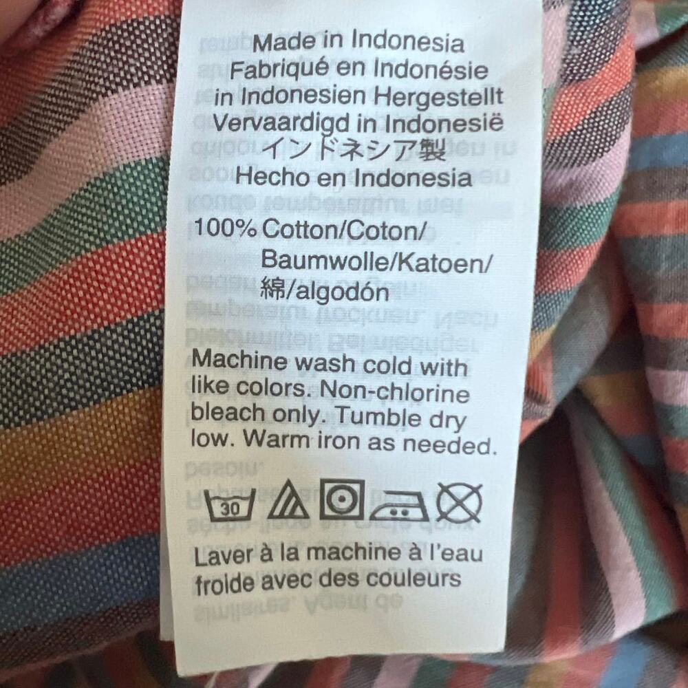 Madewell Tie Dye Multicolored Striped Cami Top Size 4 - Picture 8 of 11
